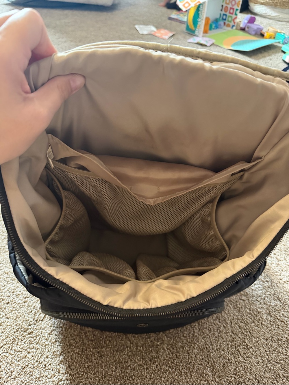 lululemon athletica Black/Graphite Grey Backpack with Silver Hardware - Picture 9 of 14